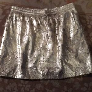 A leather lazor cut mini skirt/never worn!